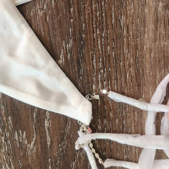 Retrofete Eve Dress in Ivory Size Medium Maxi Open Back Cowl Neckline NWT Bridal - Picture 14 of 15